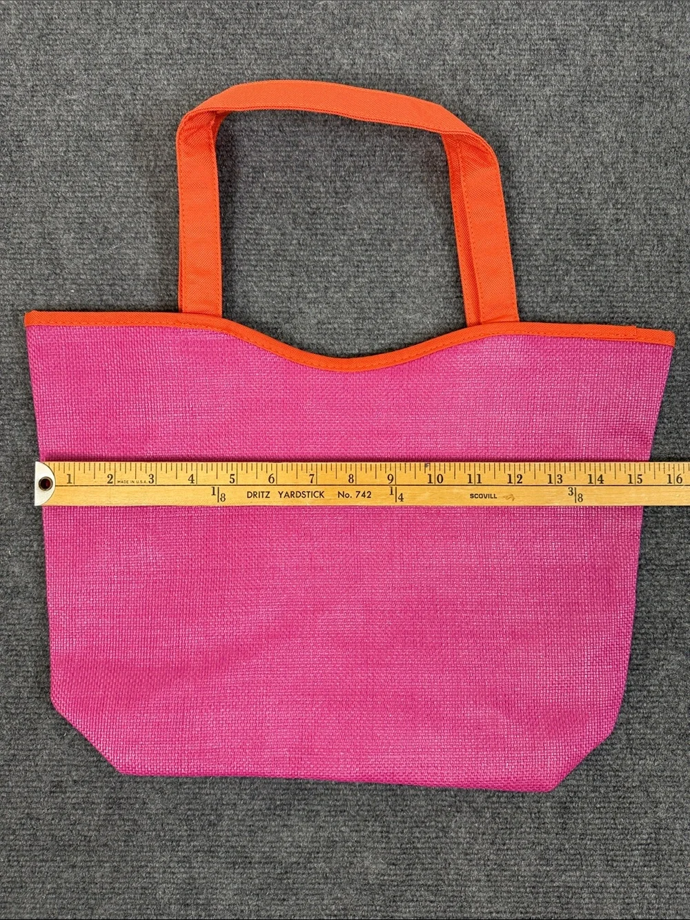 Brand New Lancome Pink Tote with Orange Trim (B1) - Picture 5 of 7